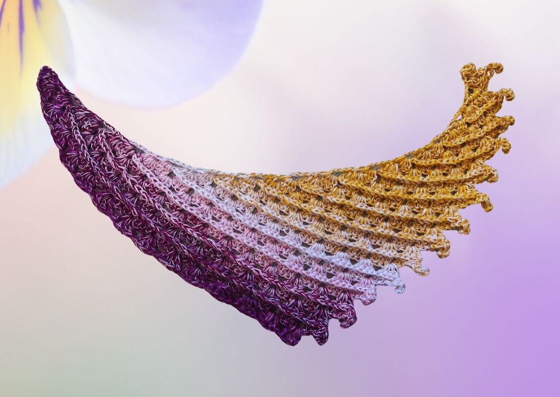 Häkelanleitung Tuch "STIEFMÜTTERCHEN" - Bild 2