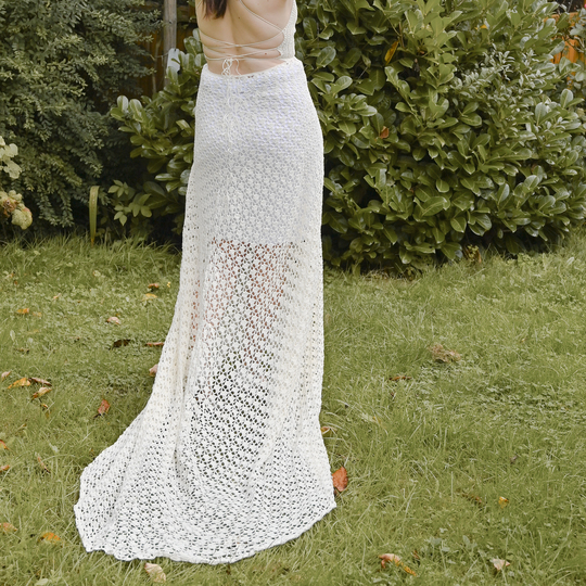 Häkelkleid mit Schleppe "Tiana"