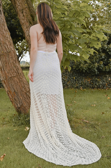 Häkelkleid mit Schleppe "Tiana"