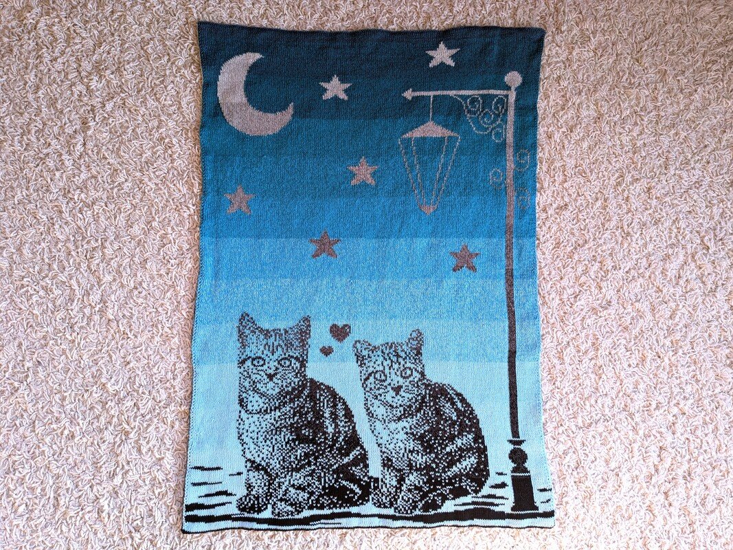 Baby / children's blanket "Sweethearts" - double knitting pattern