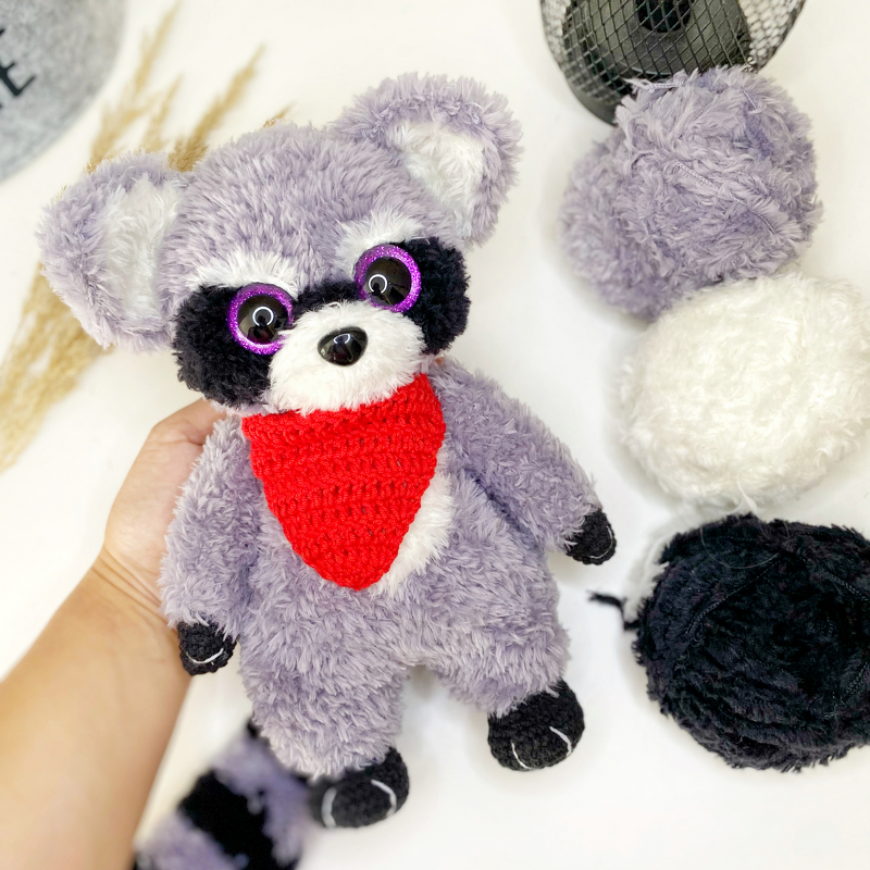 Crochet Plush Raccoon Amigurumi Pattern. - Image 2
