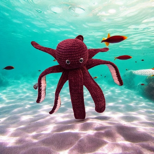 Häkelanleitung Okty Oktopus - aus Chenille - für Fortgeschrittene