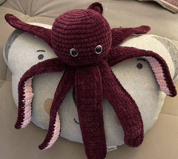 Häkelanleitung Okty Oktopus - aus Chenille - für Fortgeschrittene