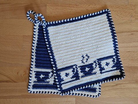 Häkelanleitung Topflappen Tassen