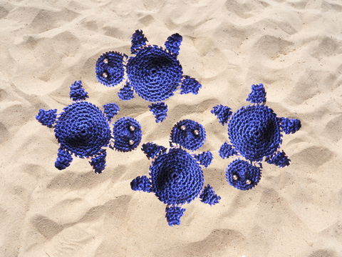 Detaillierte Anleitung für die Häkel-Schildkröte Kame im maritimen Stil