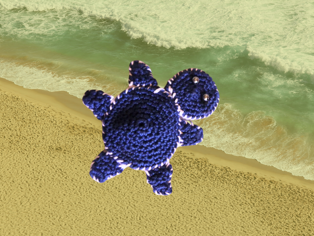 Detaillierte Anleitung für die Häkel-Schildkröte Kame im maritimen Stil - Bild 10