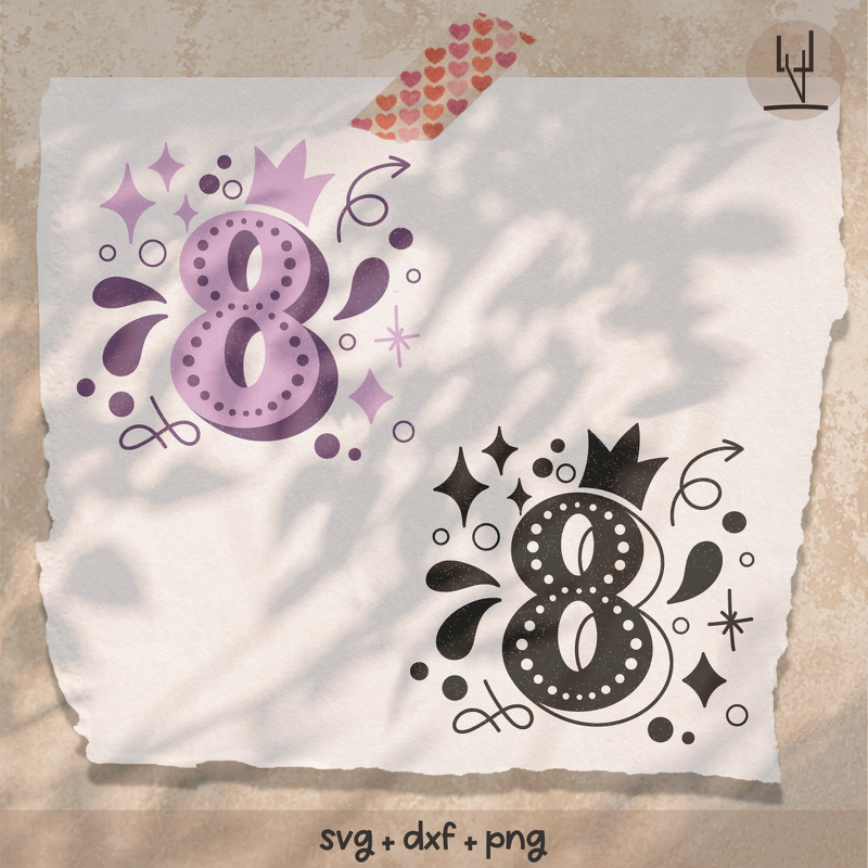 8. Geburtstag - Plotterdatei Geburtstagszahl für T-Shirt - Geburtstagsshirt - Bild 5