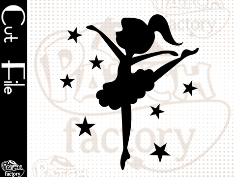 Plotterdatei, Schnittvorlage Ballerina, Balletttänzerin