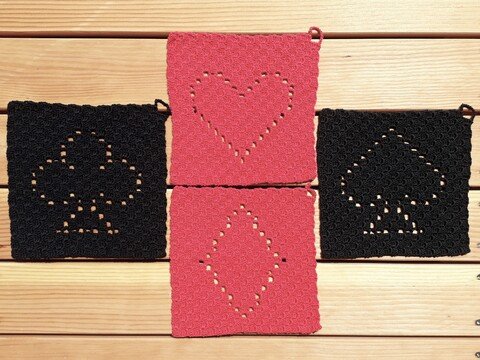 Häkelanleitung Lappi "Spielkarten"