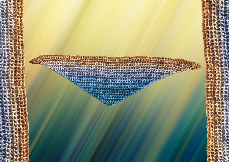 Häkelanleitung Tuch "SONNENWELLE"