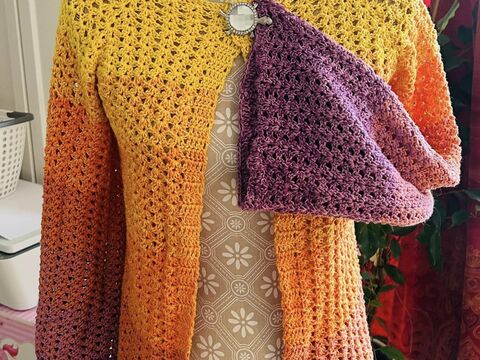 Häkeljacke, Jacke zum Häkeln RVO Häkelanleitung "Susanne"