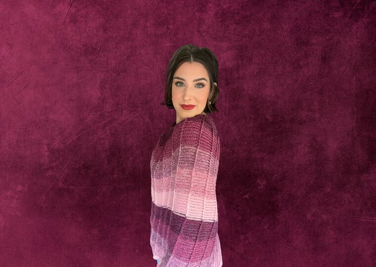 Häkelanleitung Poncho "PURPLE SUNSET"
