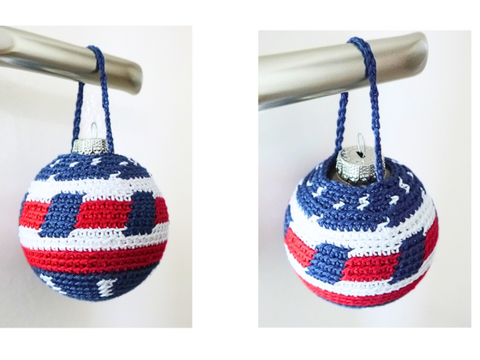 Noeru Häkelanleitung: Dekorative Weihnachtskugel im maritimen Stil