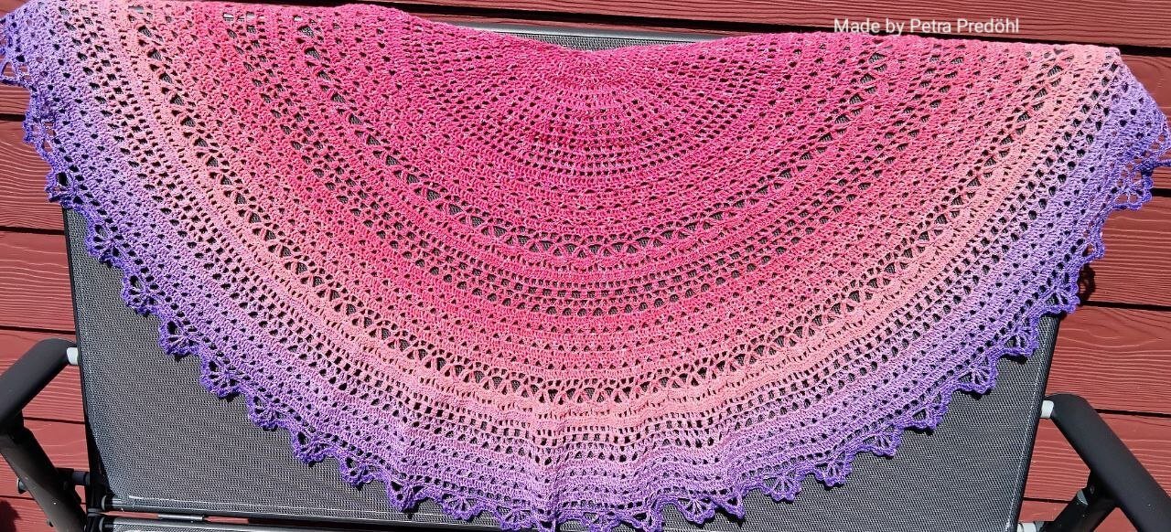 Häkelanleitung halbrundes Tuch "Grace" - Bild 2