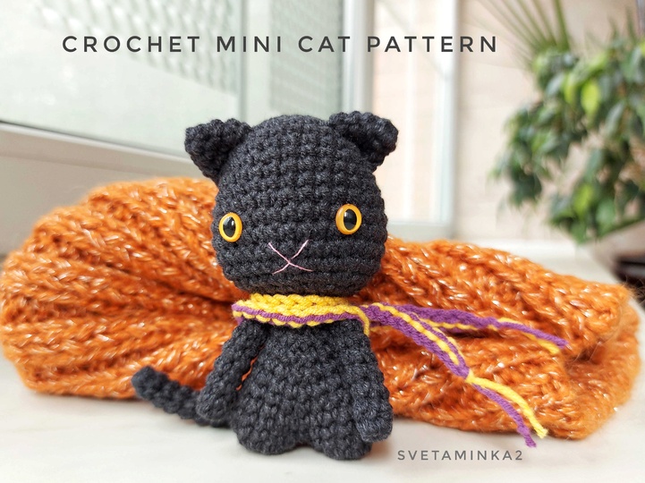 Cat Crochet Pattern Amigurumi Cute Toy