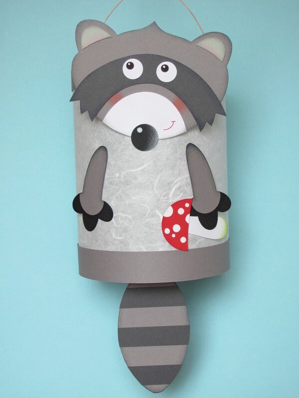 Martinslaterne Waschbär mit Anleitung und Vorlage - Bild 4