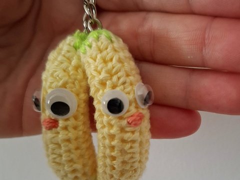 Schlüsselanhänger Lustige Bananen - Häkelanleitung PDF