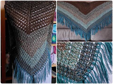 Häkelanleitung - Tuch "Windlichter"