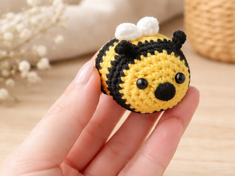 Häkelanleitung Hummel, Amigurumi häkeln, Schlüsselanhänger, Hummel häkeln
