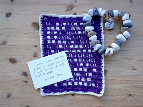 Anleitung Häkelmuster "Morse", versteckte Botschaft