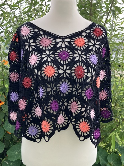 Poncho mit oder ohne Ärmel  - ein Feuerwerk - Häkelanleitung