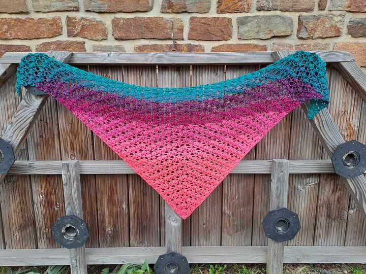 Häkelanleitung Dreieckstuch "Schwertlilie"