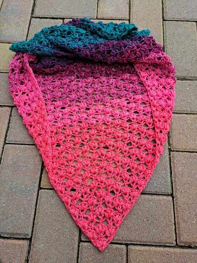 Häkelanleitung Dreieckstuch "Schwertlilie"