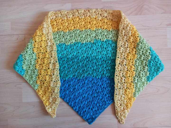 Häkelanleitung Dreieckstuch "Schwertlilie"