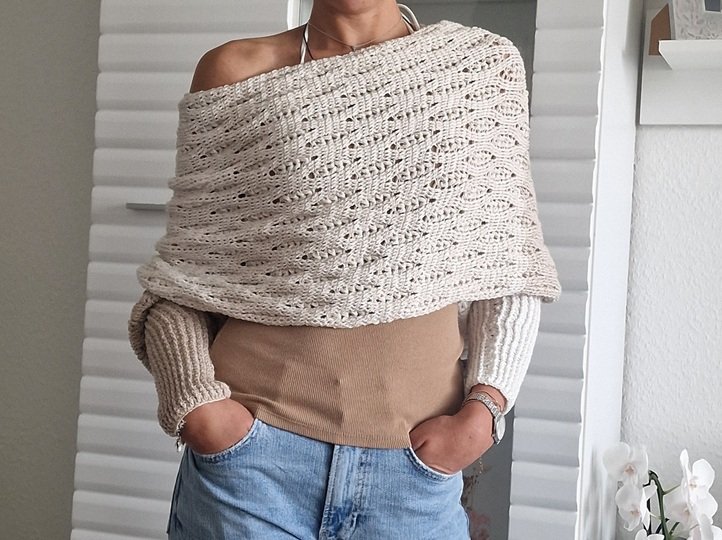 Häkelanleitung für den Ärmelschal "Wrap me"