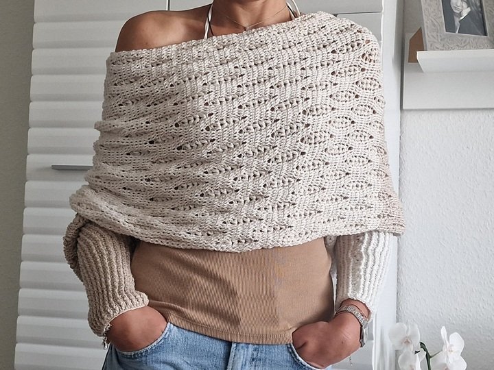 Häkelanleitung für den Ärmelschal "Wrap me"