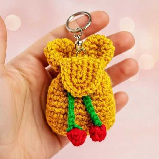 Crochet Mini Backpack Keychain Pattern – Cute DIY Bag Charm PDF + Video