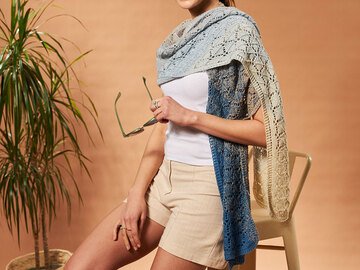 STOLA DIAGONALE RAUTEN, gestrickt