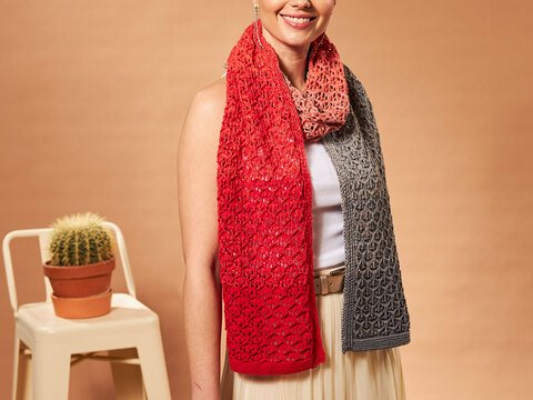 STOLA BLUBBER-BLASEN, gestrickt