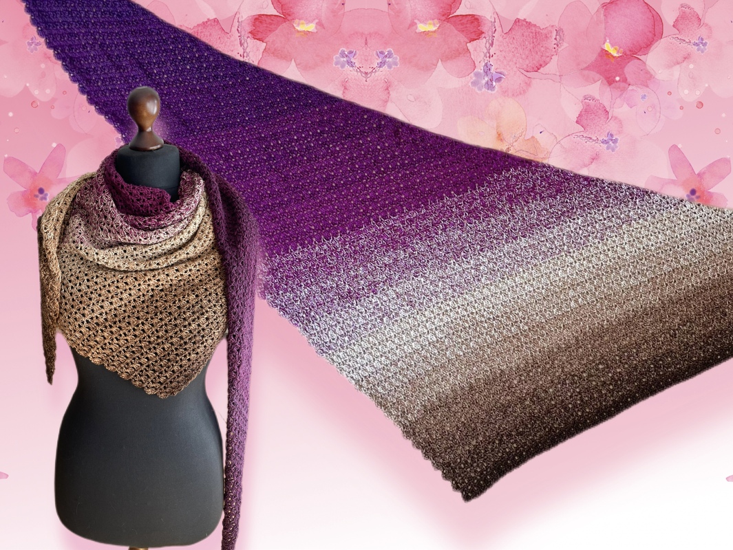 Granny Scale-Häkelanleitung für ein asymmetrisches Dreieckstuch