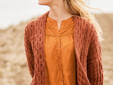 Jacke mit Schalkragen in Braun