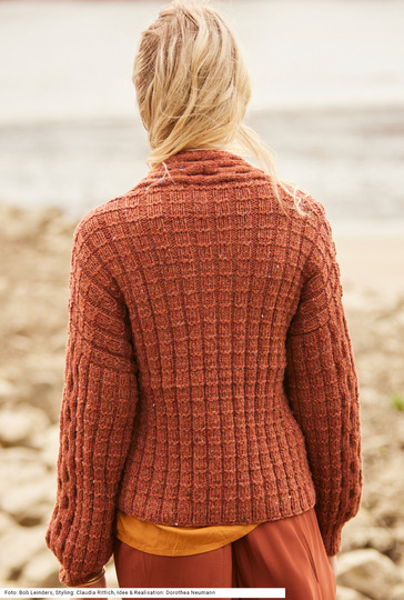 Jacke mit Schalkragen in Braun