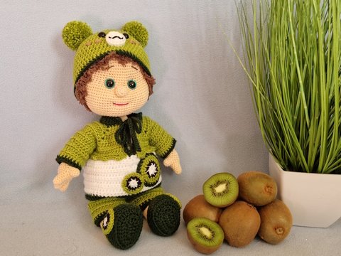 Kauri der kleine Kiwijunge, Häkelanleitung