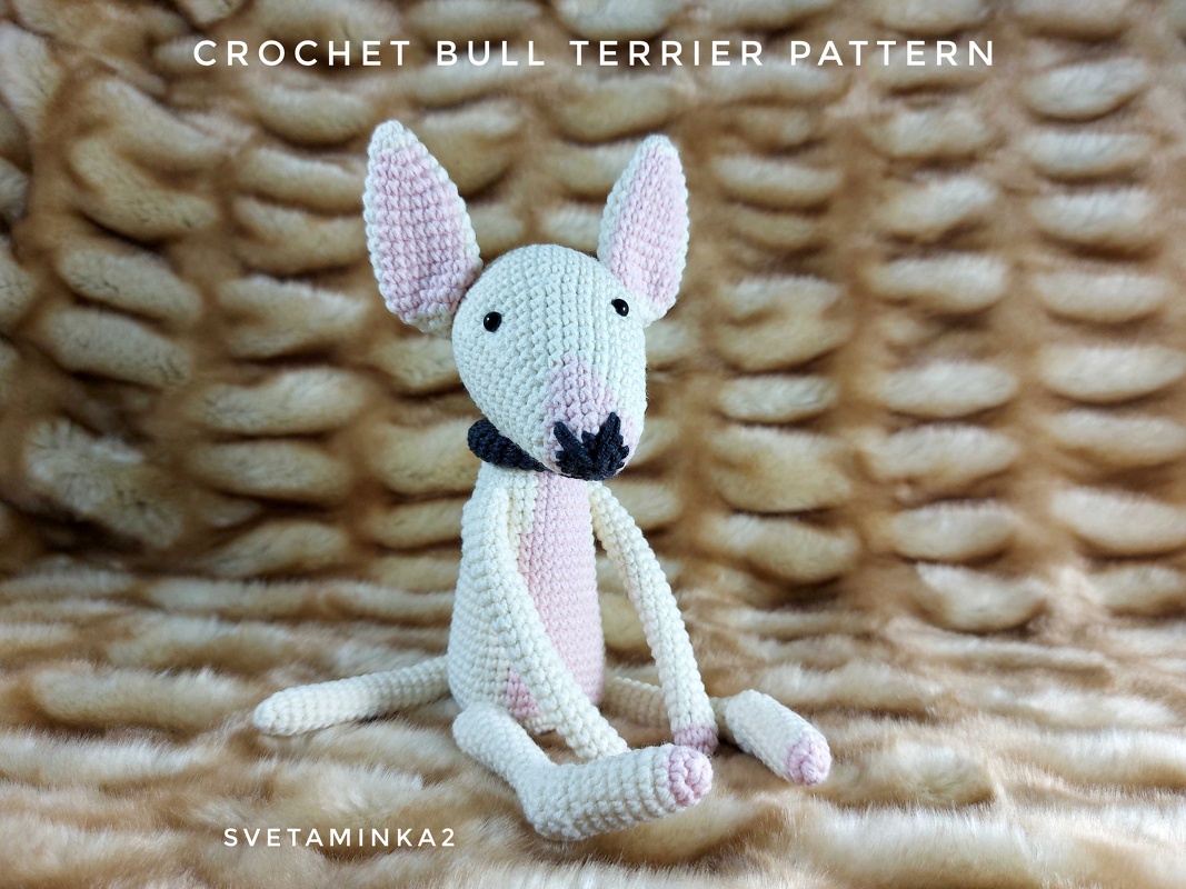 Bull Terrier Crochet Pattern Dog Amigurumi