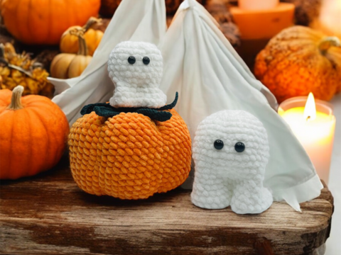 Kürbis und Geister in 2 Grössen