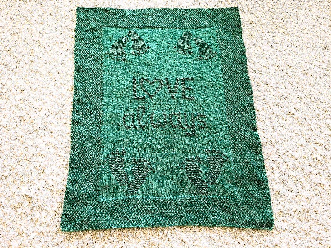 Strickanleitung Babydecke "Love Always" - einfach