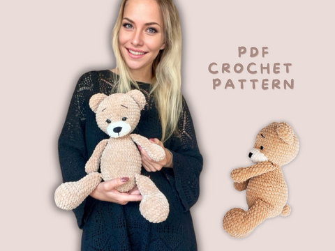 Häkelanleitung: Teddybär | 36cm