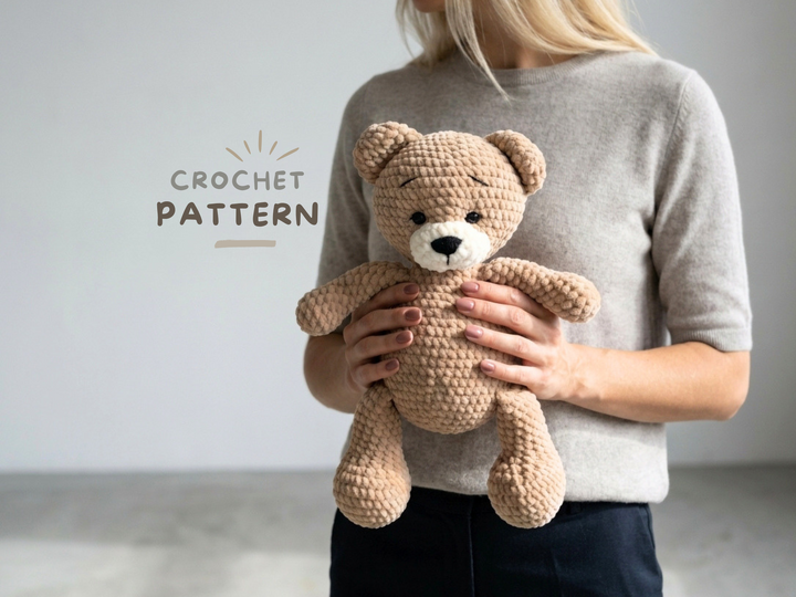 Häkelanleitung: Teddybär | 36cm