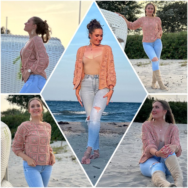 Häkelanleitung 2in1 Granny-Häkeljacke/Häkelpulli