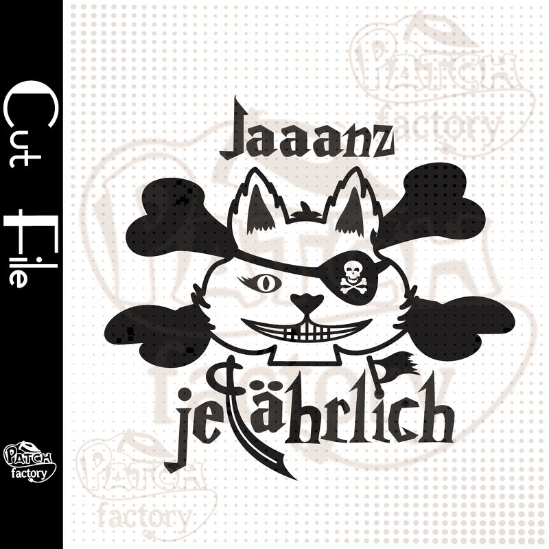 Plotterdatei, Schnittvorlage Pirat, Katze mit Augenklappe - Bild 2