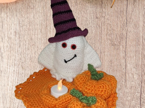 Geist Konrad und seine Kürbisse ++++Häkelanleitung++++