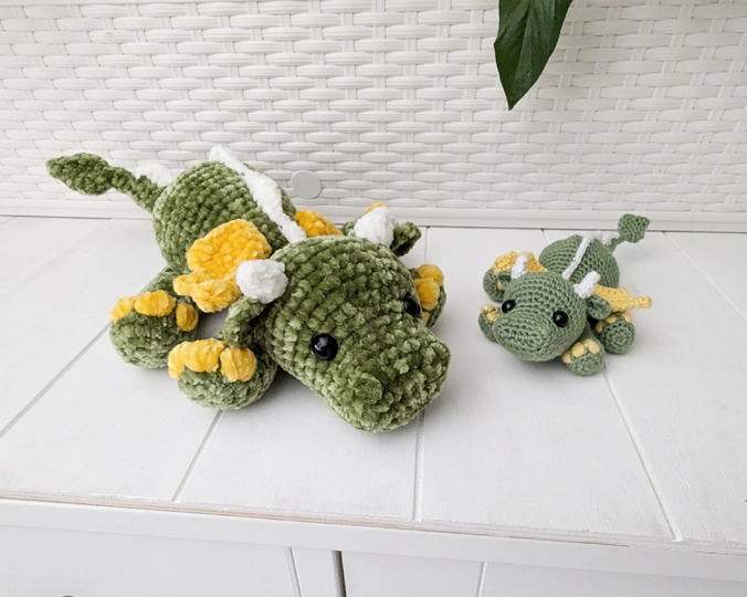 No-Sew Dragon - Amigurumi Crochet Pattern (in ENG, DE)