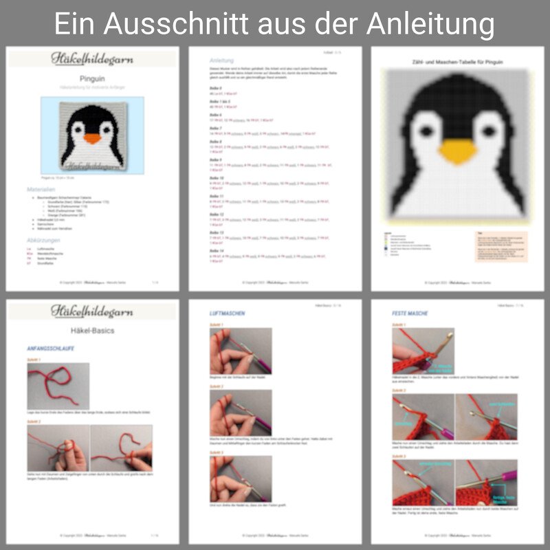 Pinguin auf Quadrat zur Herstellung von Decken, Kissen und vielem mehr
