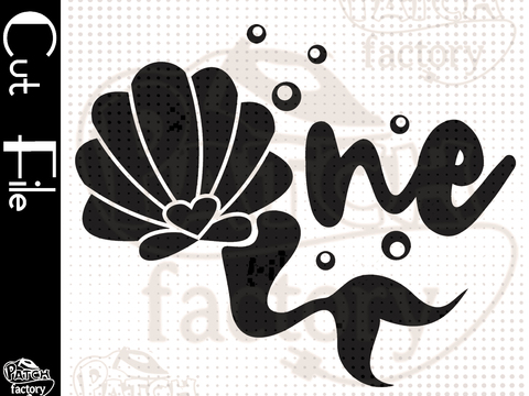 Plotterdatei, Schnittvorlage Erster Geburtstag, One, Meerjungfrau