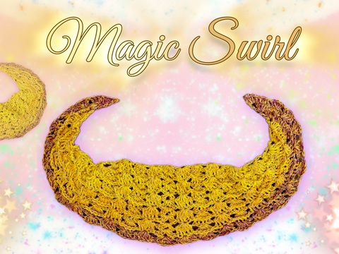 Magic Swirl-Häkelanleitung für ein flaches Dreieckstuch