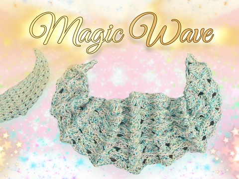 Magic Wave-Häkelanleitung für ein hübsches flaches Dreieckstuch